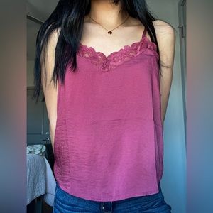 red lace tank top